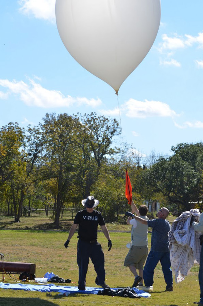 The balloon just before launch