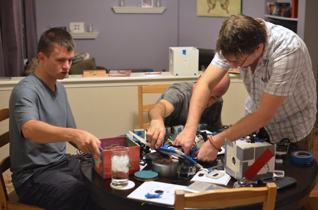 Caleb assembles the payload