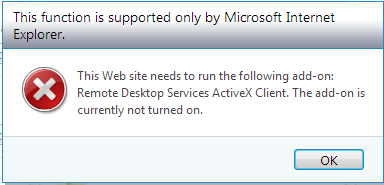 This requires activex