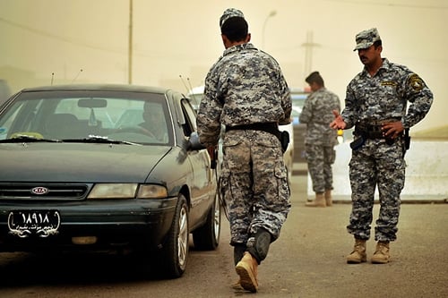 Iraq fake bomb detector in use