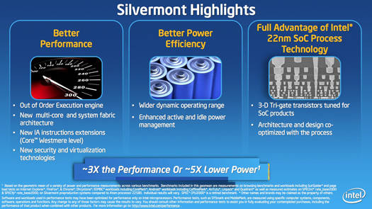 Intel Silvermont Atom processor architecture: highlights