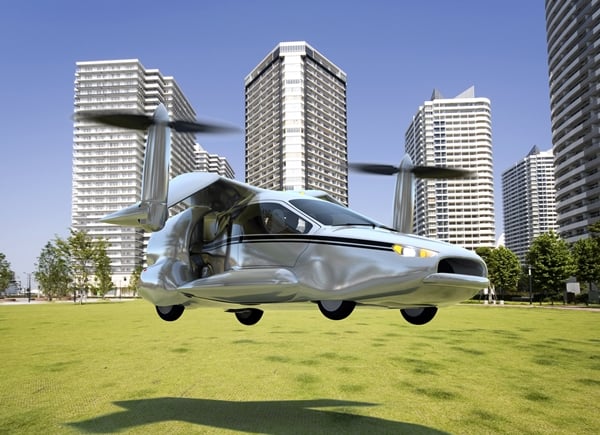 Terrafuiga TF-X VTOL flying car takeoff