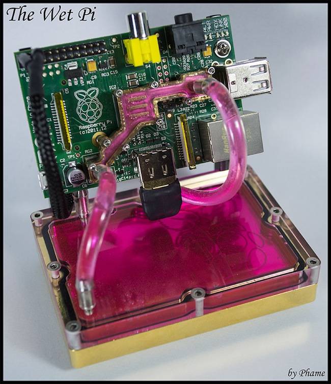 The 'WetPi' liquid-cooled Raspberry Pi