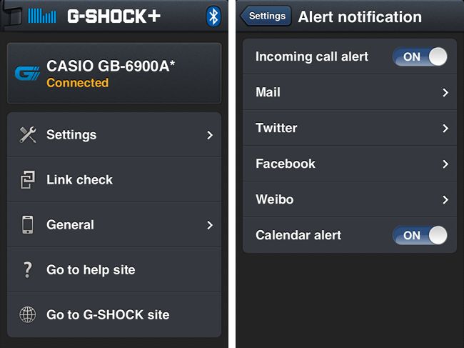 Casio G-Shock+ app