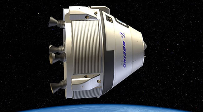 Artist's impression of the CST-100 in space. Pic: Boeing