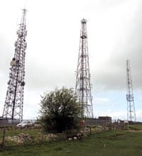 Cleeve Hill aerial masts - Arqiva site 36223