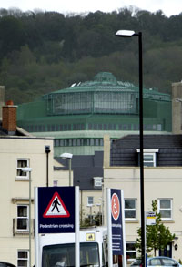 GCHQ Oakley from Sainsbury's car park