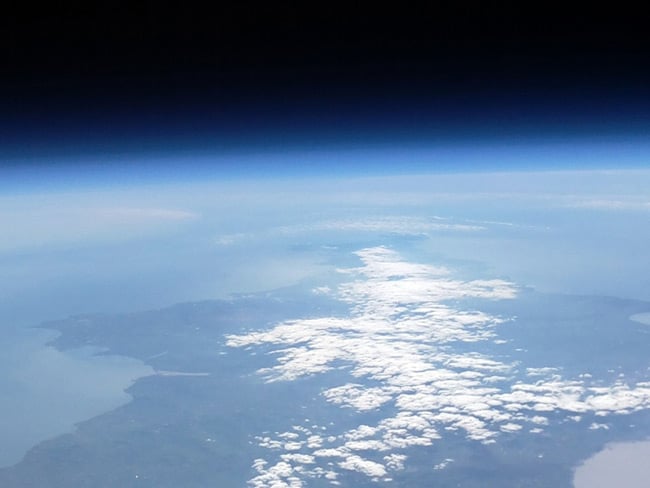 Devon and Cornwall from an altitude of 38.9km. Pic: Dave Akerman