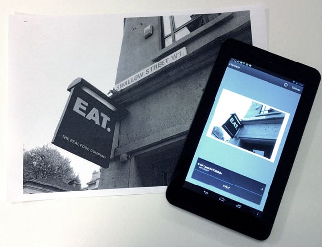 HP Slate 7 Android tablet app printing