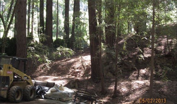 Photo of construction at Sean Parker's Big Sur wedding site