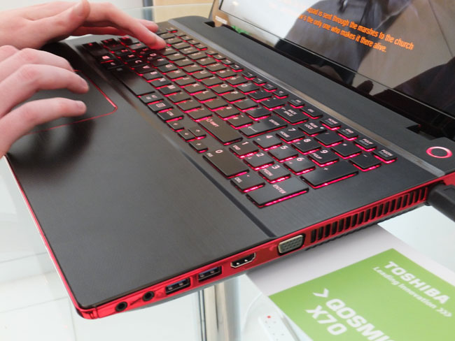 Toshiba Qosmio X70 gaming laptop