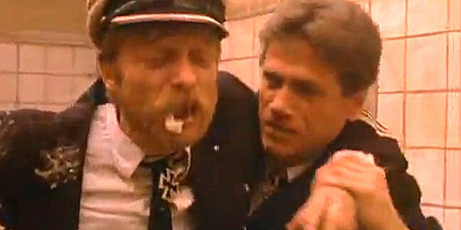 Kapitaenleutnant Thomsen being sick