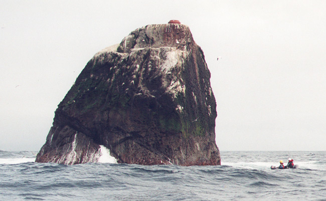 Rockall during our 2003 assault. Pic: Mark Alden