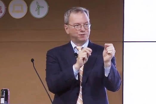 Google chairman Eric Schmidt, speaking at the 'How Green Is the Internet Summit'