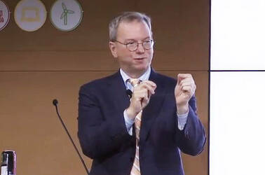 Google chairman Eric Schmidt, speaking at the 'How Green Is the Internet Summit'