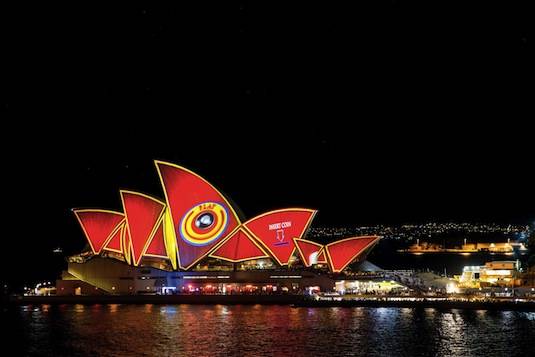 The Sydney Opera House during the Vivid Festival