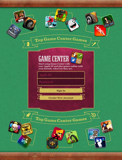 Game Center as it appeared in iOS 5 and 6