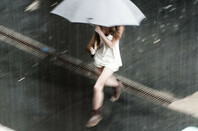 Girl in rain