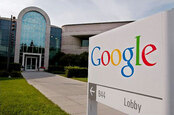 Google sign outside Mountain View headquarters