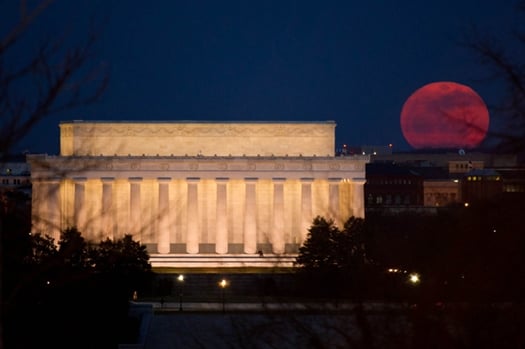 Supermoon over Washington in 2011