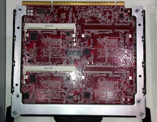 The backside of the TI Moonshot card