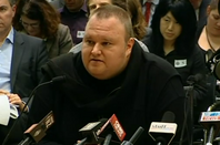 Kim Dotcom at the NZ parliamentary hearing