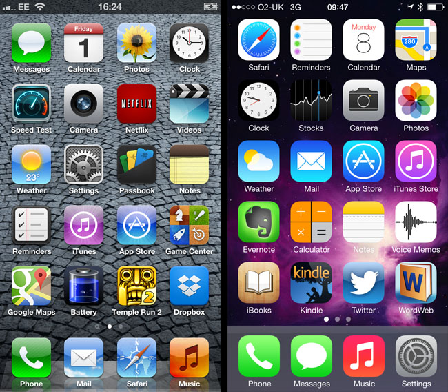 iOS 6 and 7