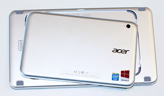 Photo of the Acer Iconia W3 in its keyboard case