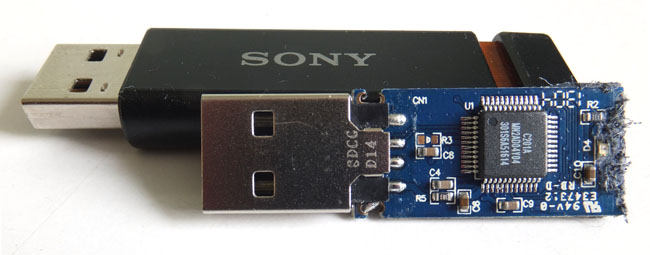 USB flash storage chip