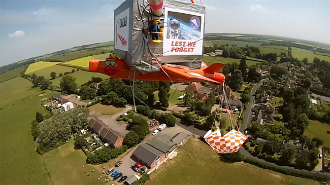 Another shot from the main payload camera, as the CHAV ascends