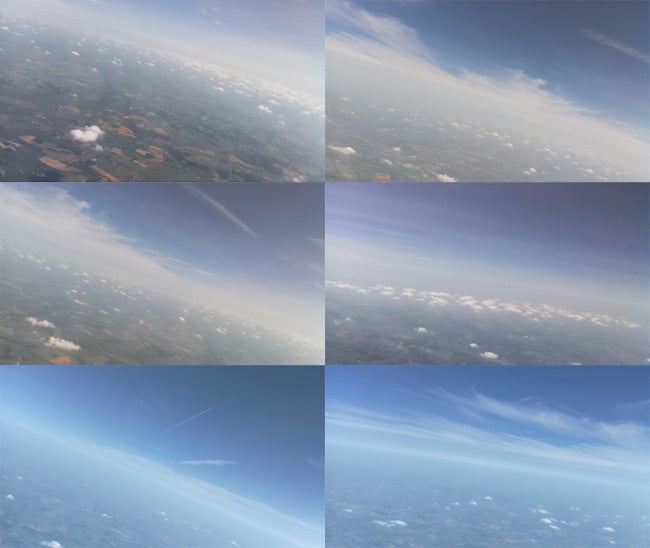 Montage of flight images from the Raspberry Picam