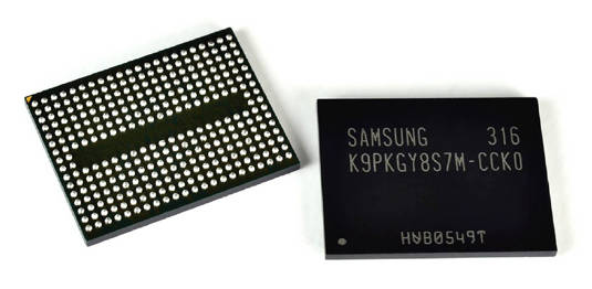 Samsung's mass-produced 3D vertical NAND (V-NAND) chip