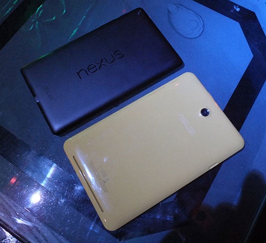 Google Nexus 7 2 and Asus MeMo Pad HD 7 backs