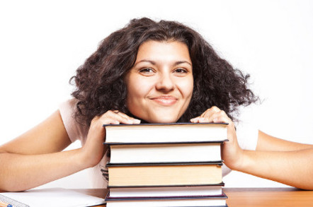 Student with textbooks