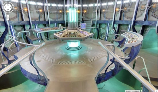 The interior of the TARDIS as imagined by Google Street View
