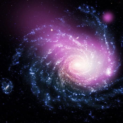 Dwarf Galaxy smashes into spiral galaxy
