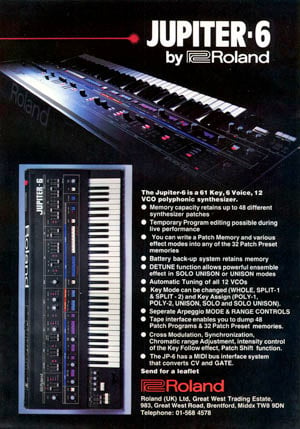 Roland Jupiter-6 MIDI synthesiser