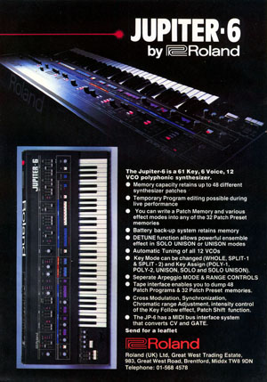 Roland Jupiter-6 MIDI synthesiser