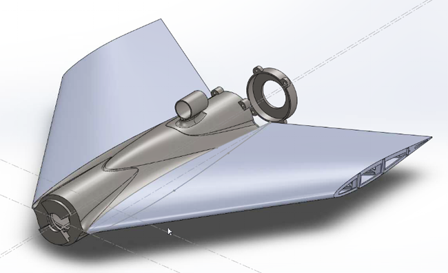 CAD drawing of the Vulture 2's fuselage