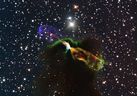 Herbig-Haro 46/44 as imaged by ALMA