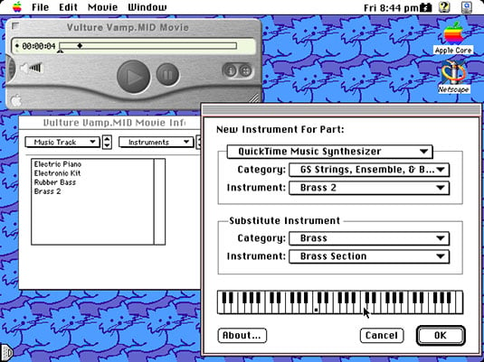 MIDIfiles played using QuickTime Musical Instruments