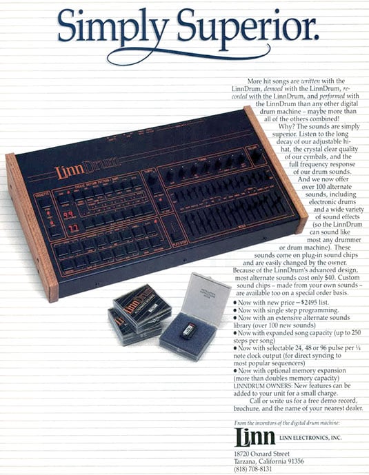 LinnDrum pre-MIDI beatbox