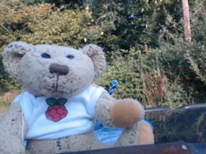 Babbage poses for the webcam after his record-breaking jump