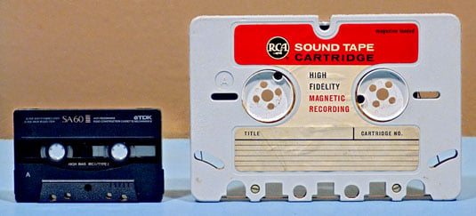 Compact Cassette meet RCA Sound Tape Cartridge