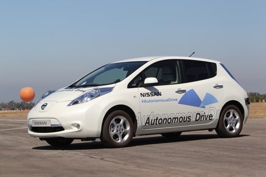 Nissan self-driving car