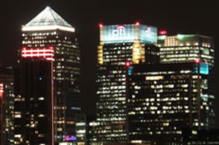 Canary Wharf at night