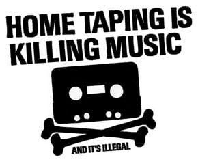 BPI campaign logo: Home taping is killing music