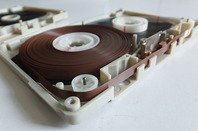 Cassette tape exposed