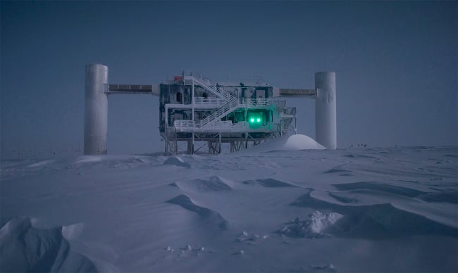 IceCube Lab by moonlight