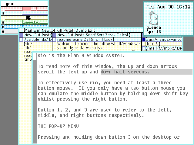 Plan 9 is... weird, and has almost no applications - but it shows a future direction for Unix-like OSes